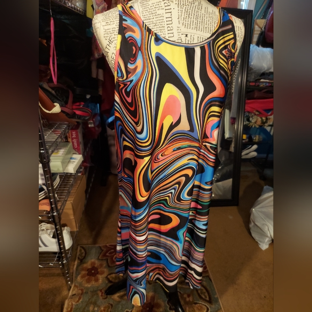 NEW Loveu.Dear Summer Multicolor Dress 1X
